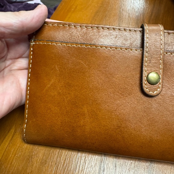 Patricia Nash lovely Leather Wristlet Wallet - Tan Brown - Picture 10 of 11